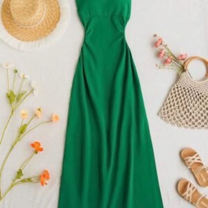 Vestido Verde Espalda Descubierta
