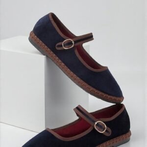 Zapatos Azul Con Café