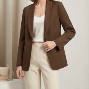 Blazer Cafe Con Botones