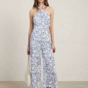 Mono Estampado Floral cuello Halter