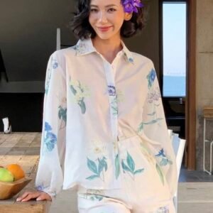 Conjunto Camisa Abotonada Estampada y Short