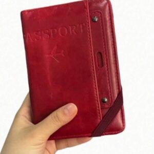 Funda Para Pasaporte Multifuncional Rojo
