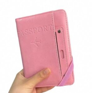 Funda Para Pasaporte Multifuncional Rosado