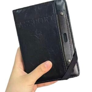 Funda Para Pasaporte Multifuncional Negro